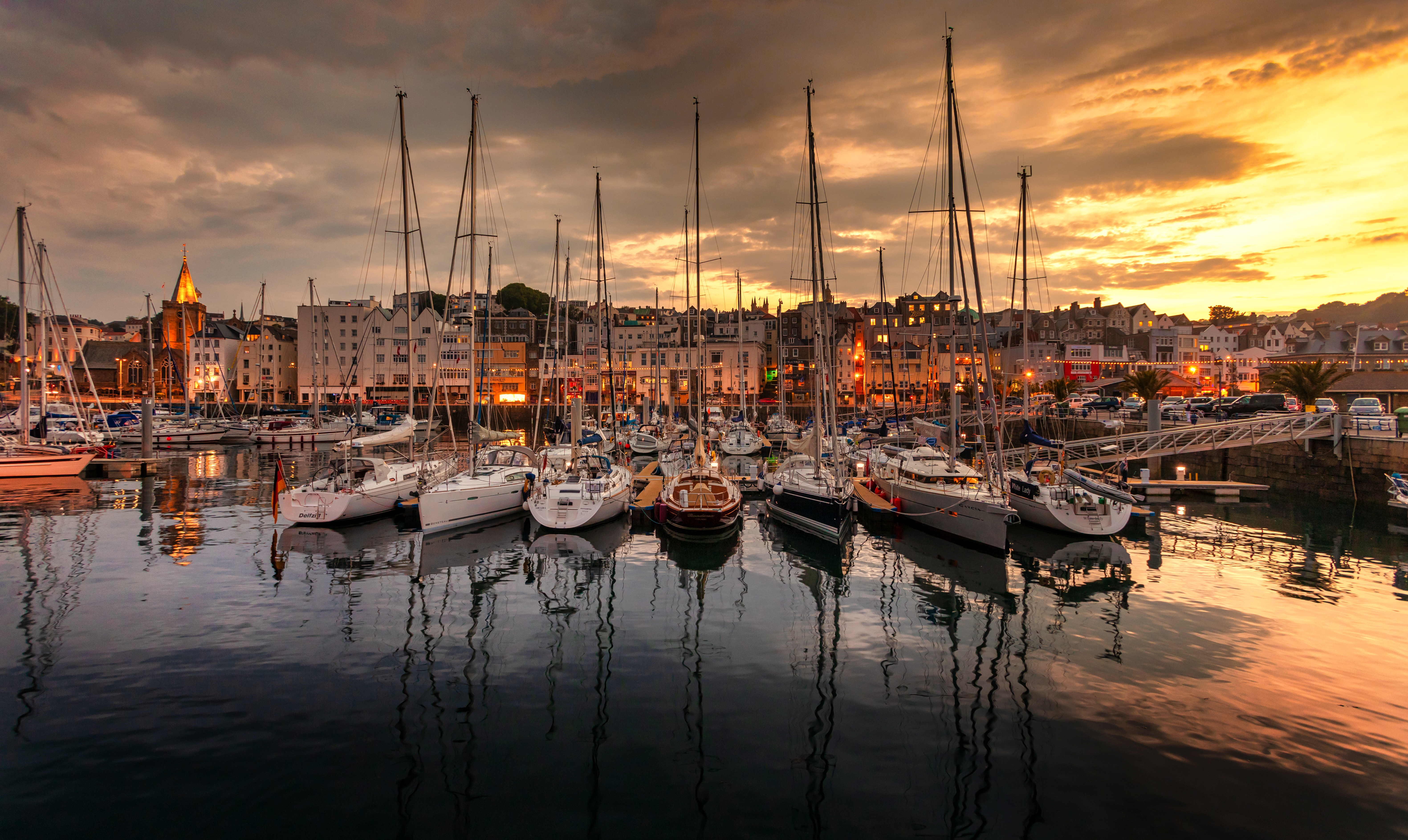St Peter Port Marina at Sunset